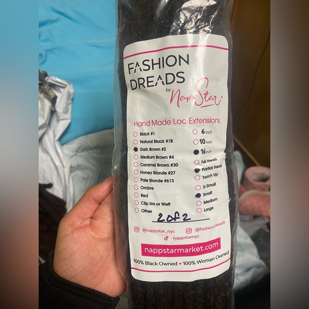 Loc extensions 16 inch human hair